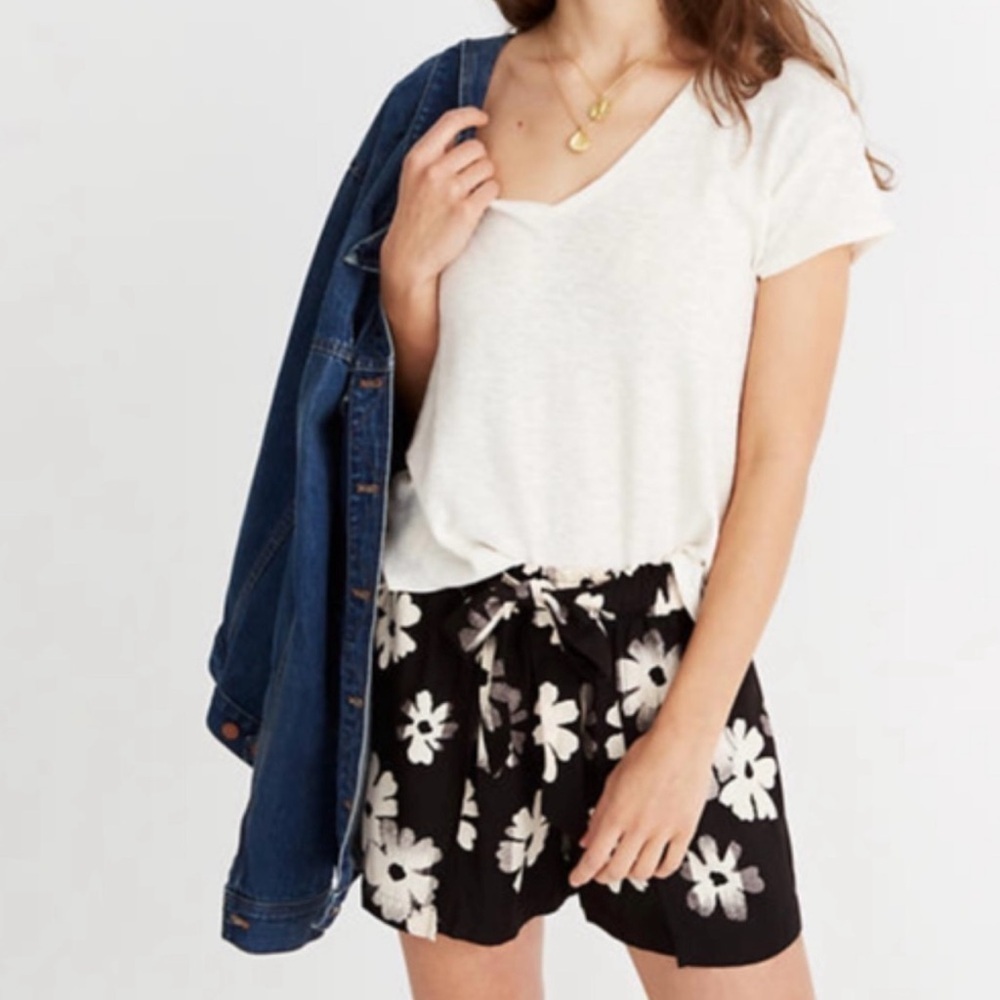 Madewell Drapey pull-on shorts floral ikat Flowy - Picture 2 of 11